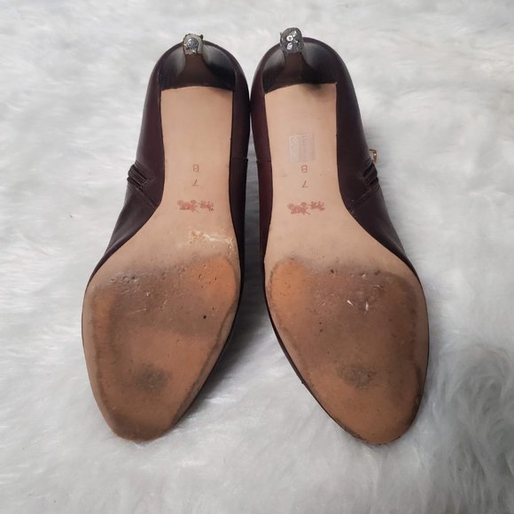 Coach Brown A00310 Holiday Soft Shine Chestnut Leather Boots/Booties, 7 - Picture 7 of 10